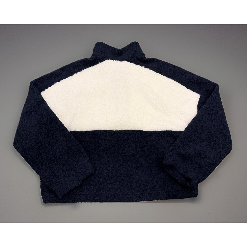 NWT Columbia Women's Navy White West Bend Sherpa Fleece 1/2 Zip Pullover Size XL - Picture 2 of 5